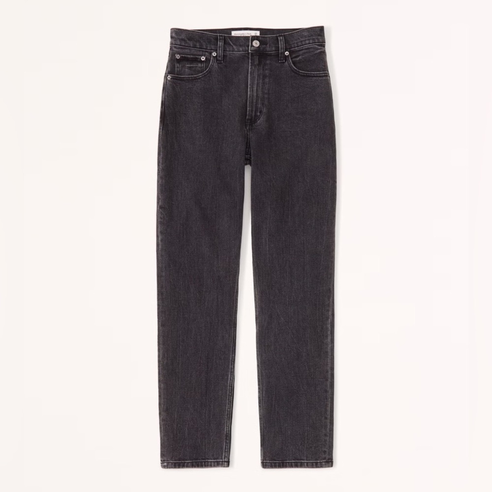 Abercrombie Mom High Rise Black Jeans